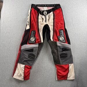 Moose Racing Sahara Pants Mens Size 34 Red Mesh MX Motocross Padded Riding Gear